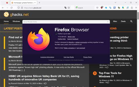 Firefox 111.0.1 System Requirements .